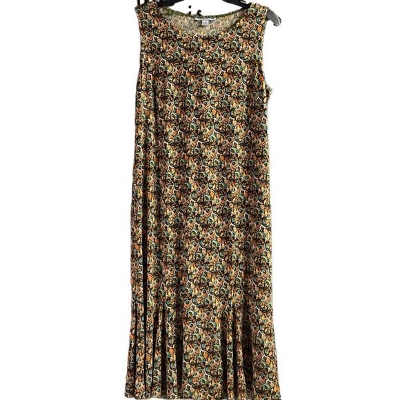 DANNY AND NICOLE Ladies Scoop Neck Sleeveless Swing Geometric Pattern Dress 14 - Picture 1 of 12